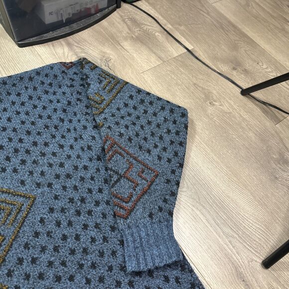 Vintage Penn's Landing Wool Blend Sweater Mens Size XL Geometric Knit Grandpa - Picture 4 of 8